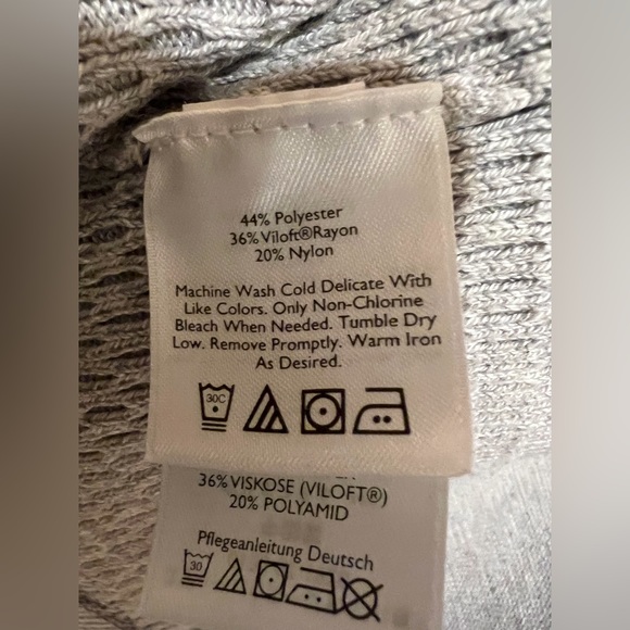 Eddie Bauer double zip light gray cardigan PM - Picture 10 of 10